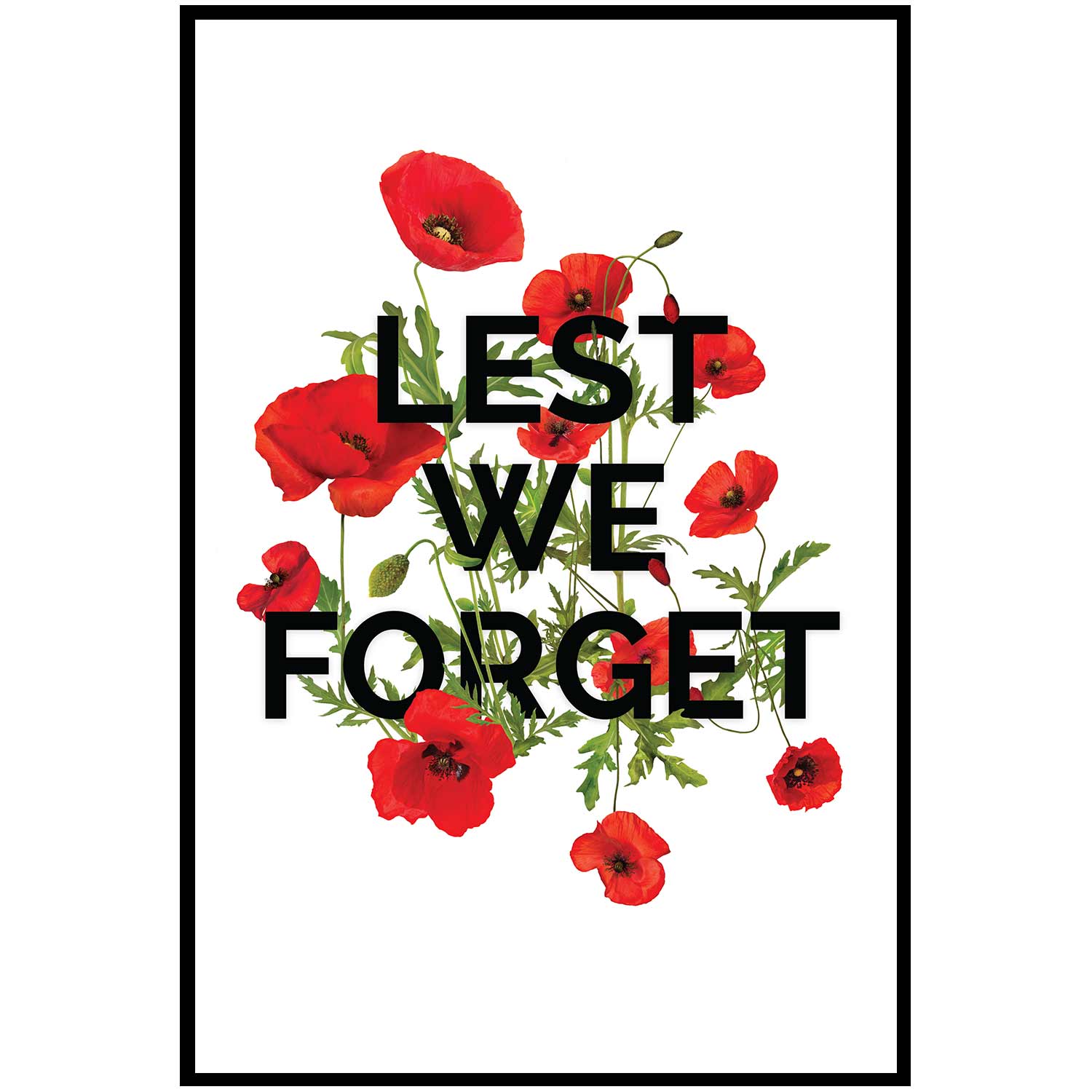 Lest We Forget Poster - white