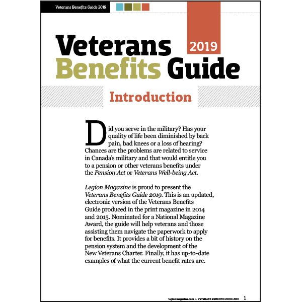 Veteran Benefits Guide – 2019 – Shop | Legion Magazine