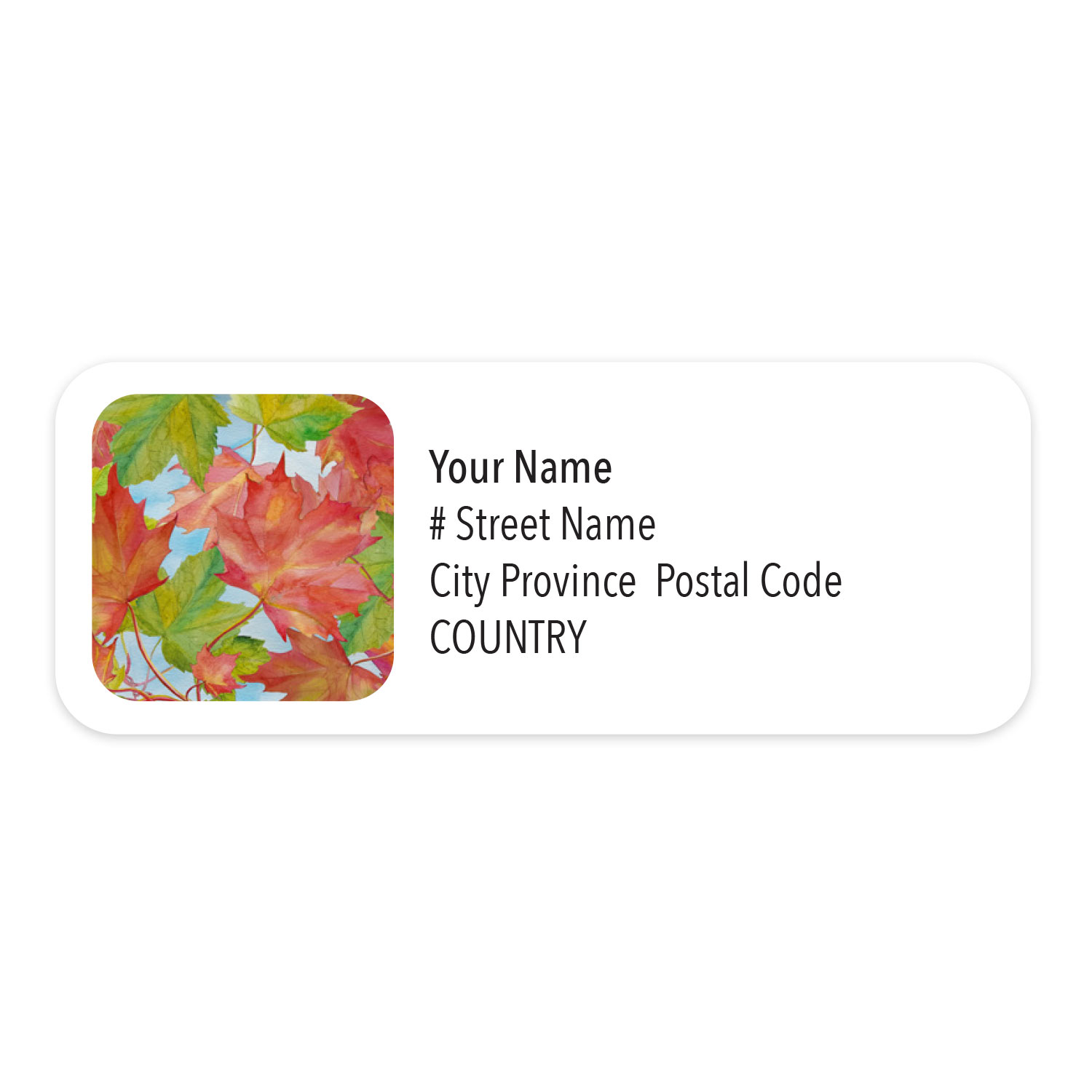 Personalized Autumn Maple Mailing Labels (Version One) - Shop | Legion ...