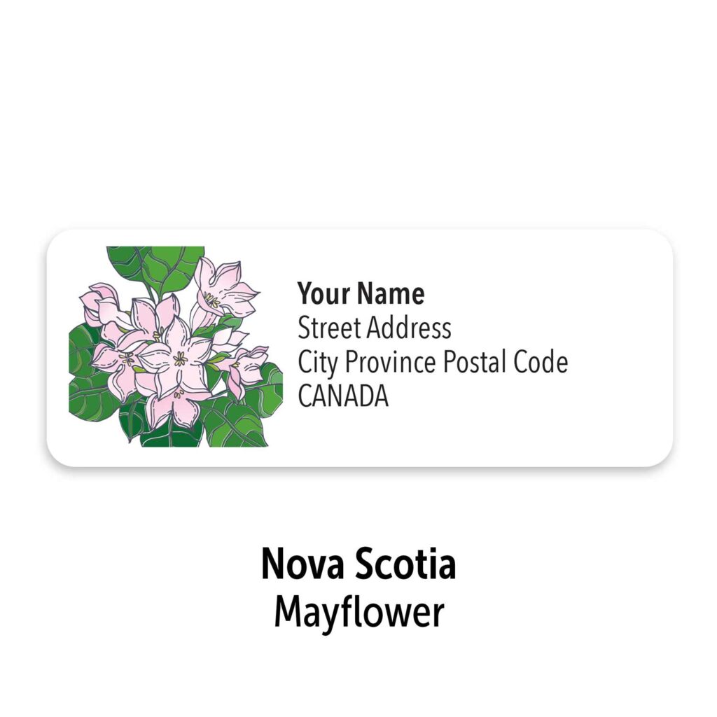 Canadian floral emblems personalized mailing labels shop legion