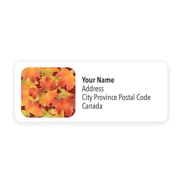 Personalized Canadian Autumn Mailing Labels - Image 3