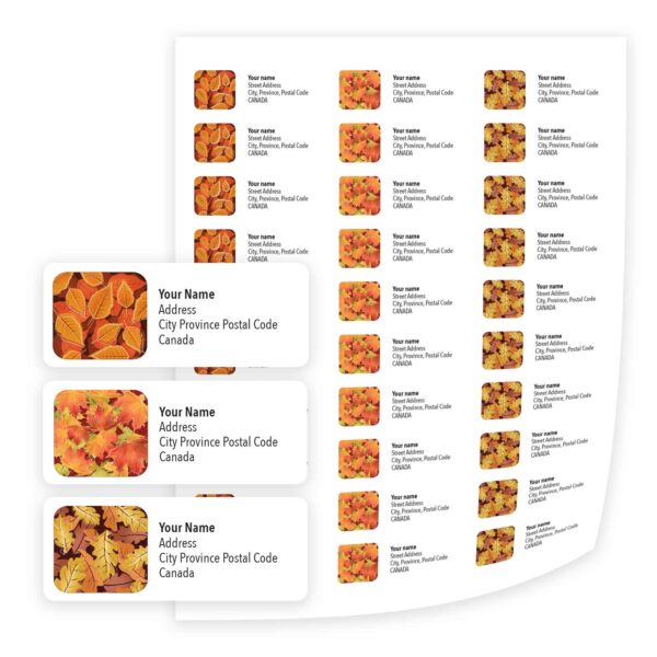 Personalized Canadian Autumn Mailing Labels