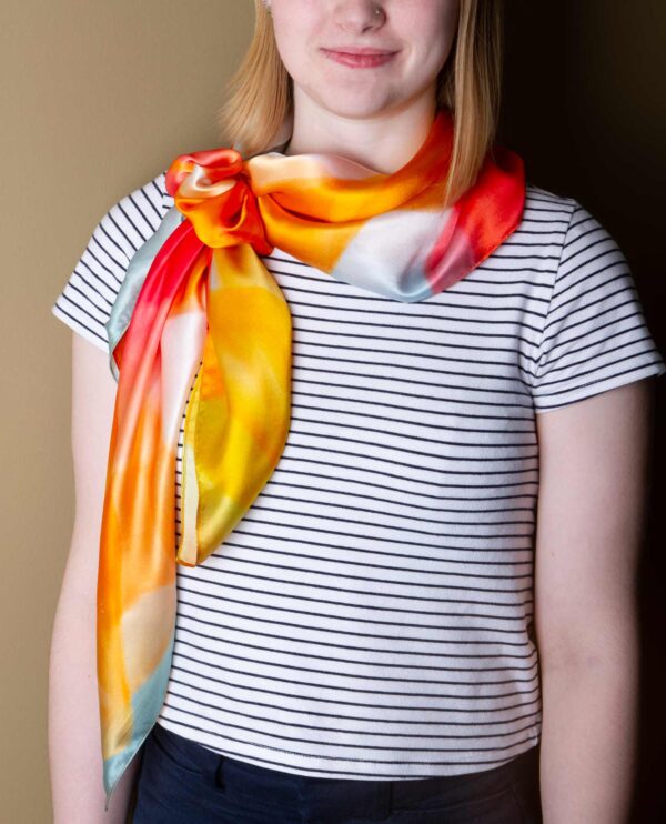 Springtime Blooms Silk Scarf - Image 4