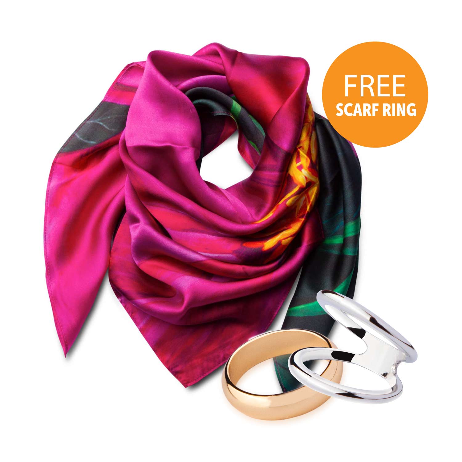 Spring Peony Silk Scarf