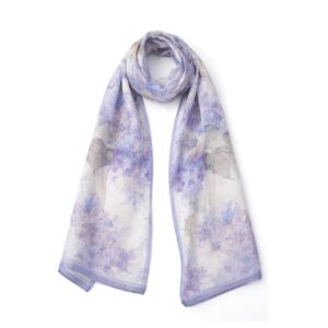 Hydrangea Haze Silk Scarf