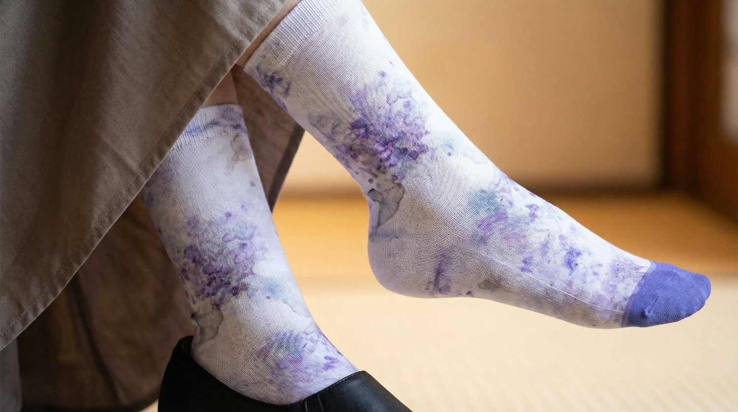 Hydrangea Haze Ultra-Comfort Tube Socks - Image 5