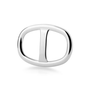 Buckle Scarf Ring - Silver